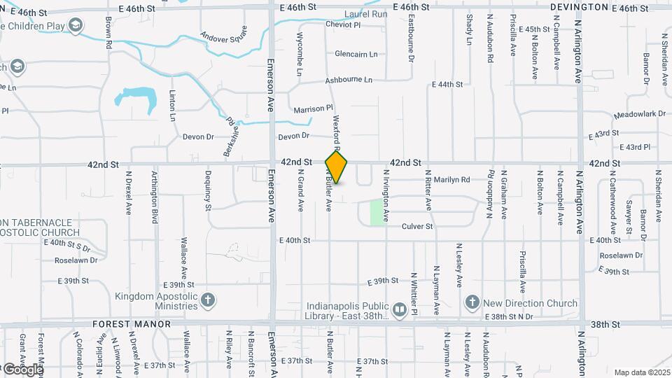 4119 N Butler Ave Mapa y Detalles de la Ubicación