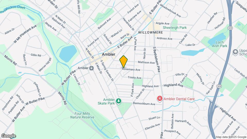 204 Rosemary Ave Map and Location Details