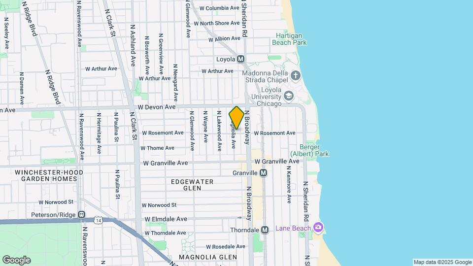 1224 W Rosemont Ave Map and Location Details