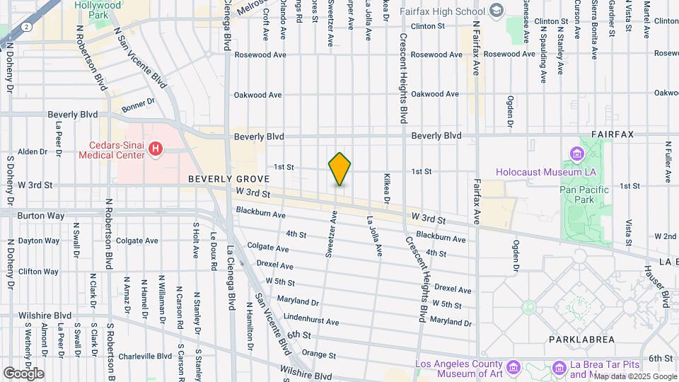 132-136 S Sweetzer Ave Map and Location Details