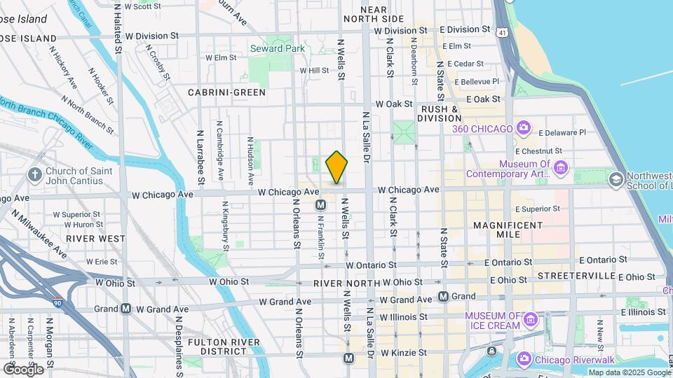 208 W Chicago Ave Map and Location Details