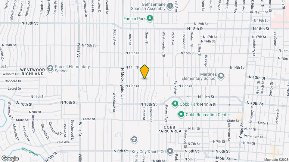 1226 Green St Map and Location Details