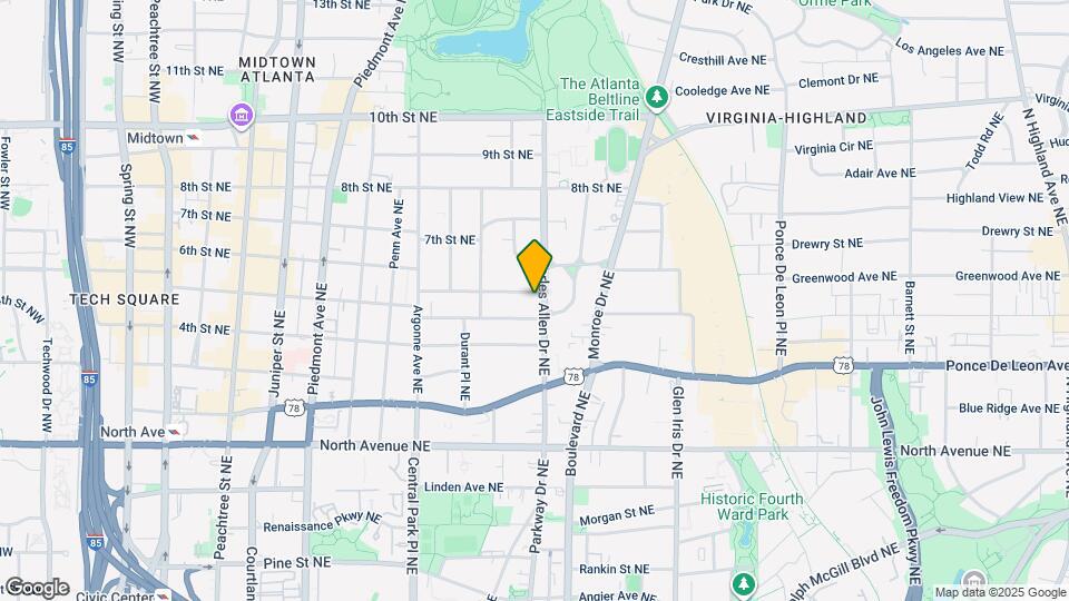 778 Charles Allen Dr NE, Unit B Map and Location Details