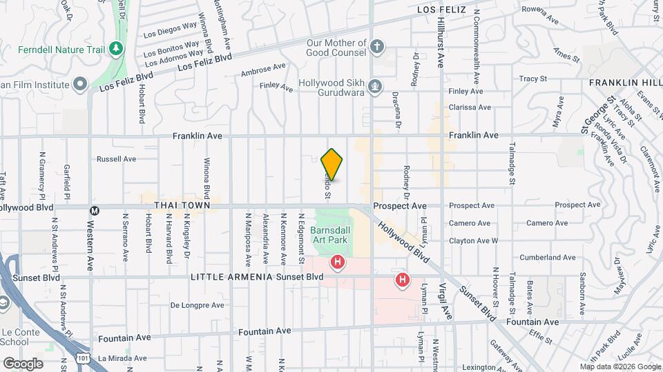 1734 N Berendo St Map and Location Details