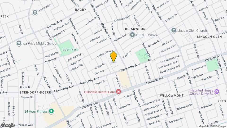 2881 Meridian Ave Map and Location Details