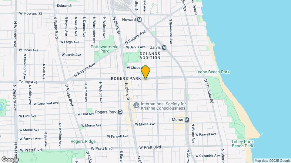 1643 W Touhy Ave, Unit 2N Map and Location Details