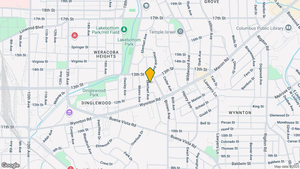 1256 Eberhart Ave Map and Location Details