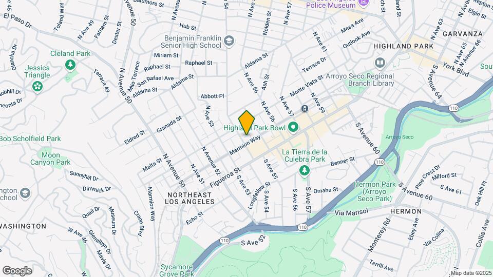 207 N Ave 54 Mapa y Detalles de la Ubicación