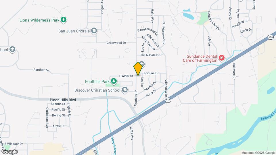 5206 Foothills Dr Map and Location Details