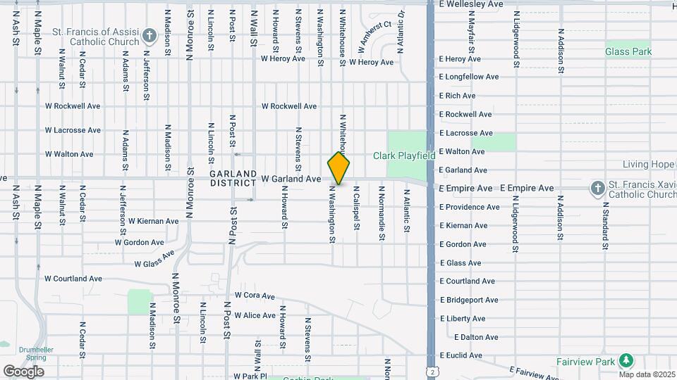 3824 N Washington St Map and Location Details