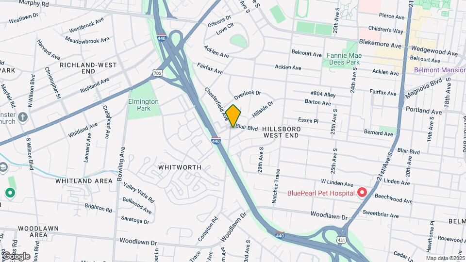 2901 Blair Blvd Map and Location Details