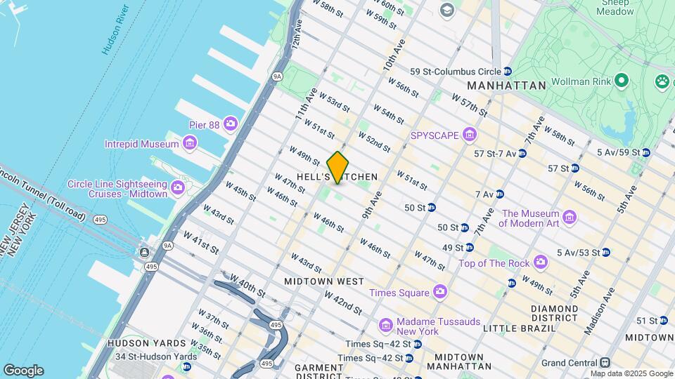443 W 48th St Map and Location Details