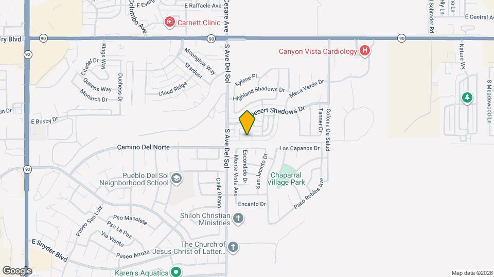 752 S Sunset Vista Dr Mapa y Detalles de la Ubicación