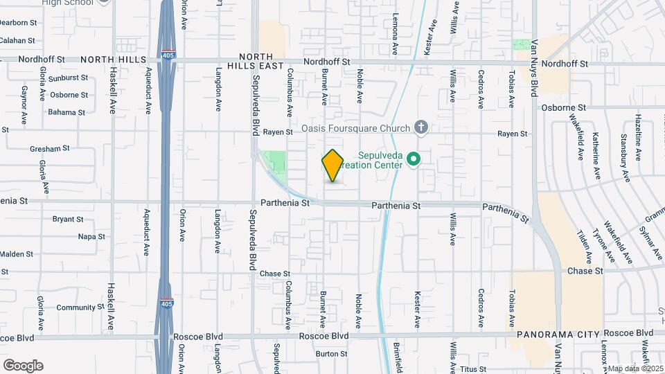 8720 Burnet Ave Map and Location Details