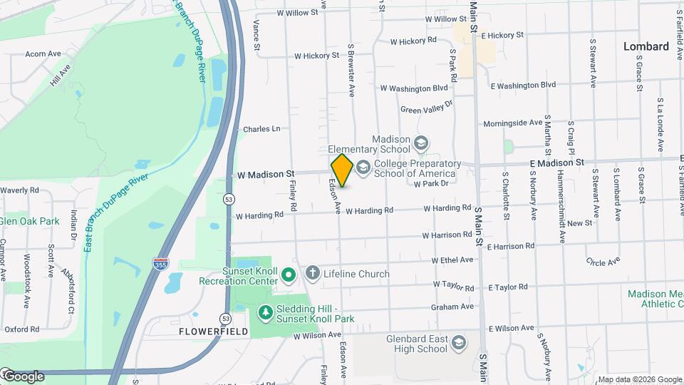 629 Edson Ave Map and Location Details