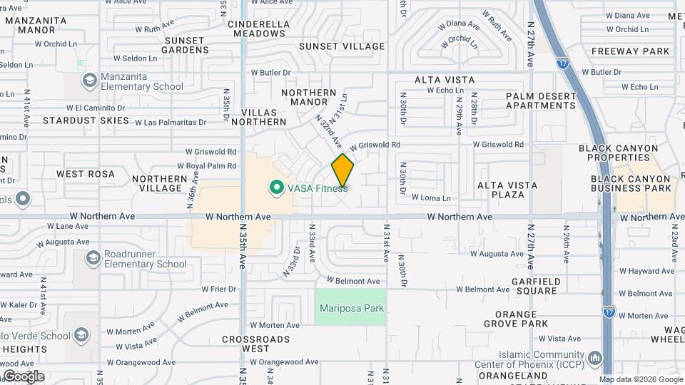 3202 W Loma Ln Map and Location Details