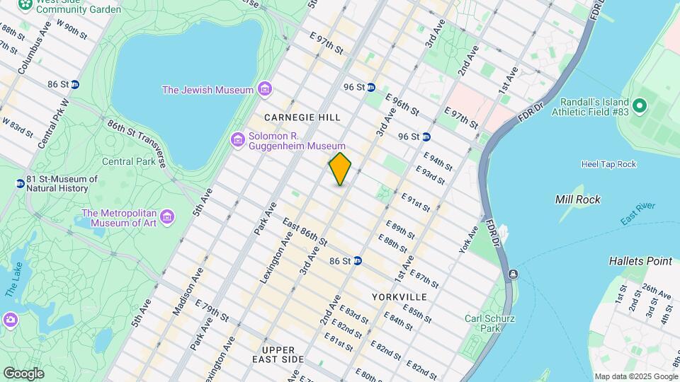 171 East 89th Street Mapa y Detalles de la Ubicación