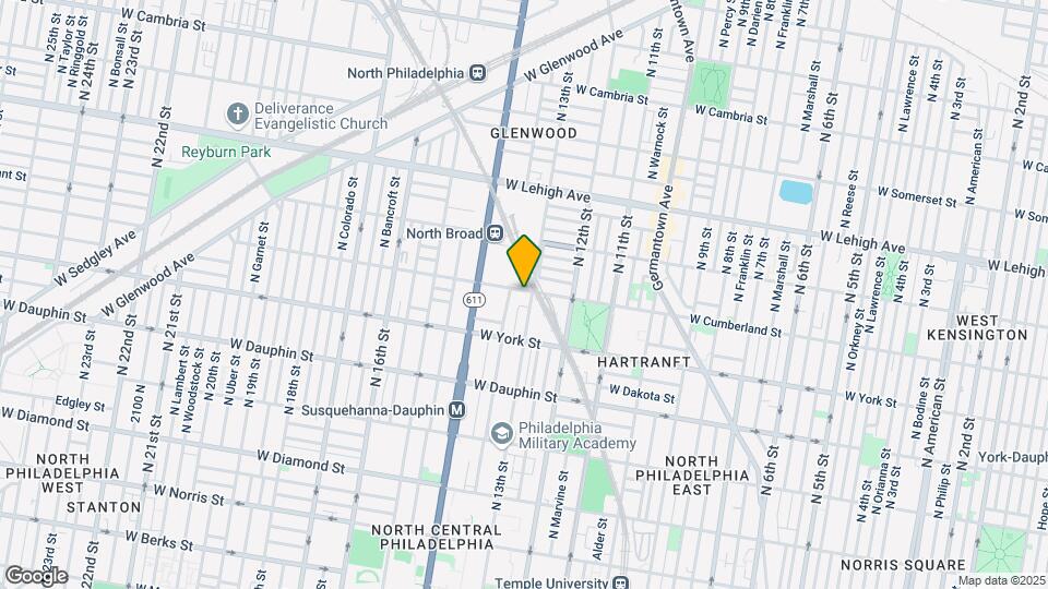 1302 W Cumberland St, Unit 2G Map and Location Details