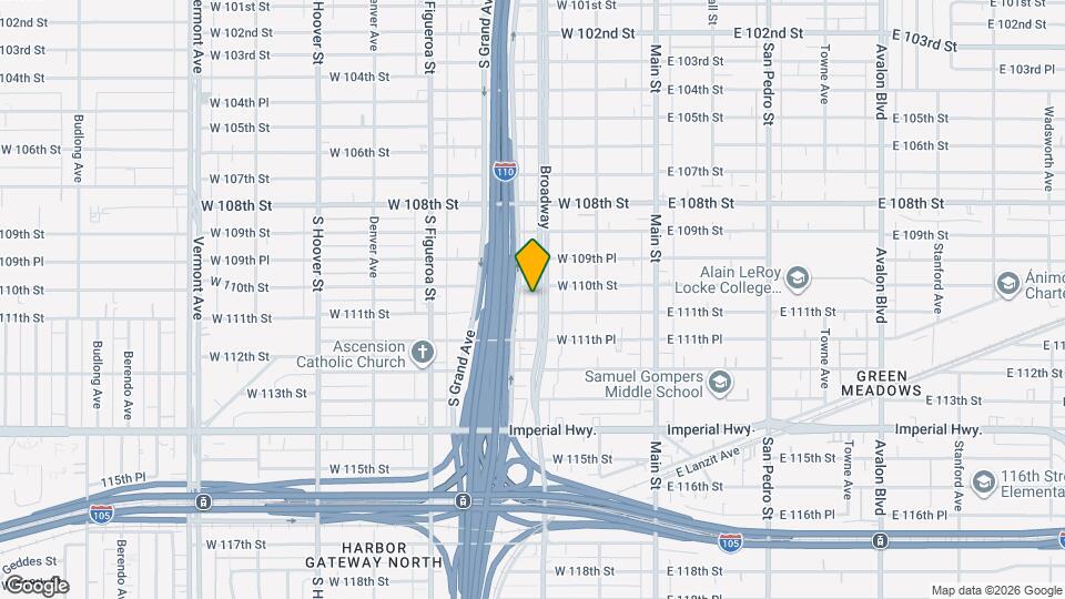 11013 S Broadway Map and Location Details