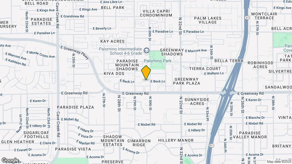 2937 E Beck Ln, Unit #3 Map and Location Details