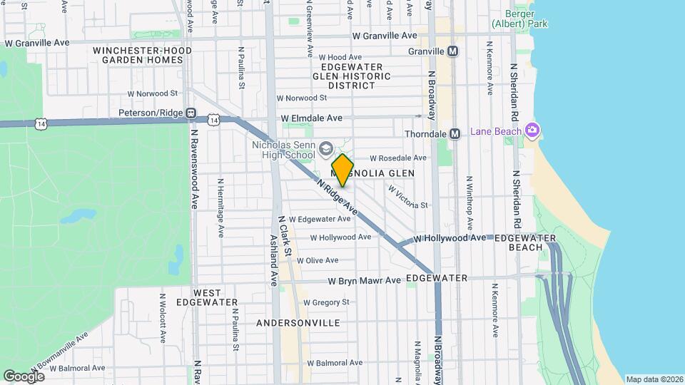 5791 N Ridge Ave Map and Location Details