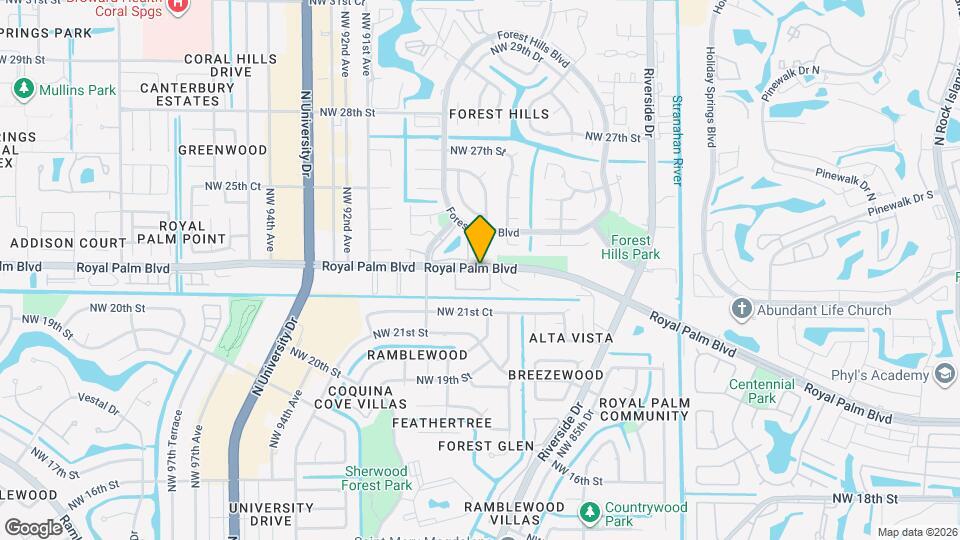8834 Royal Palm Blvd Map and Location Details