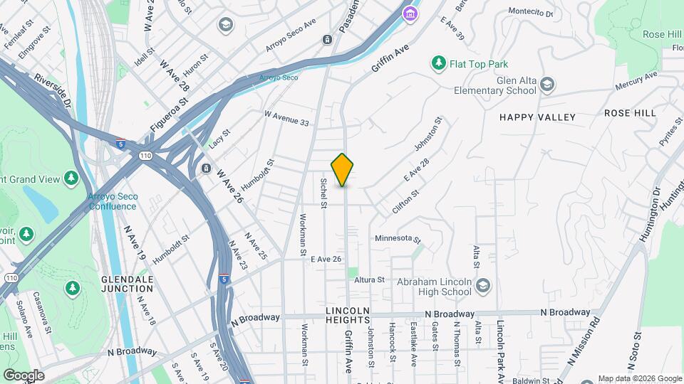 2821 N Griffin Ave Map and Location Details