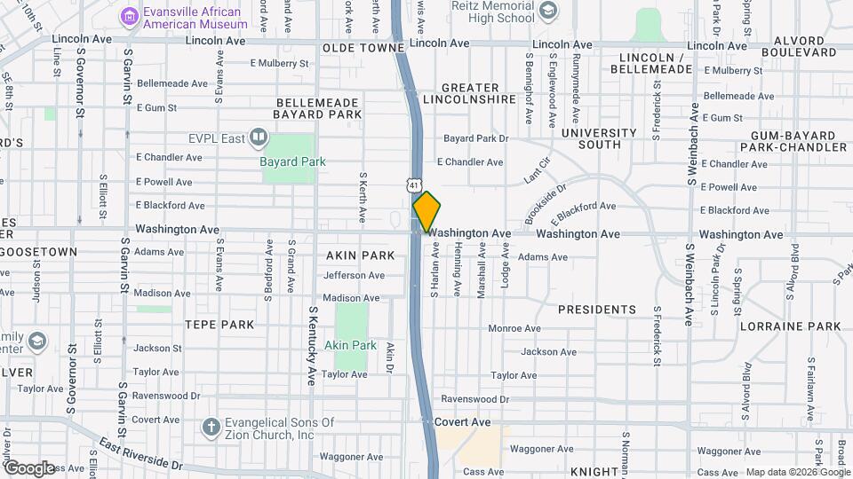1213 Washington Ave Map and Location Details