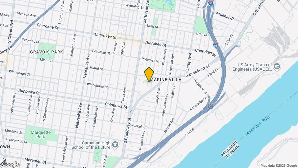 3627 Missouri Ave Map and Location Details