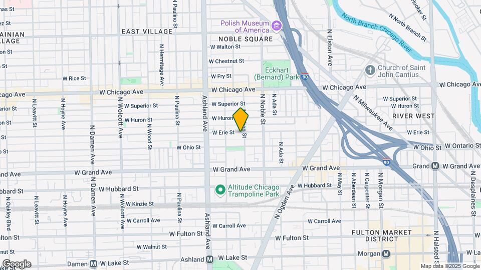 1451 W Erie St Map and Location Details