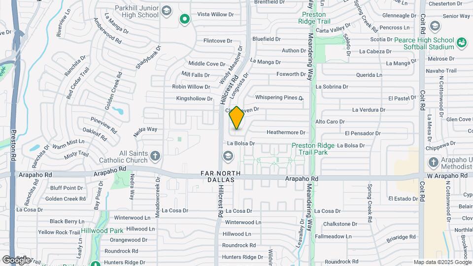 Gorgeous Prestonwood home with in-ground pool & large yard Map and Location Details