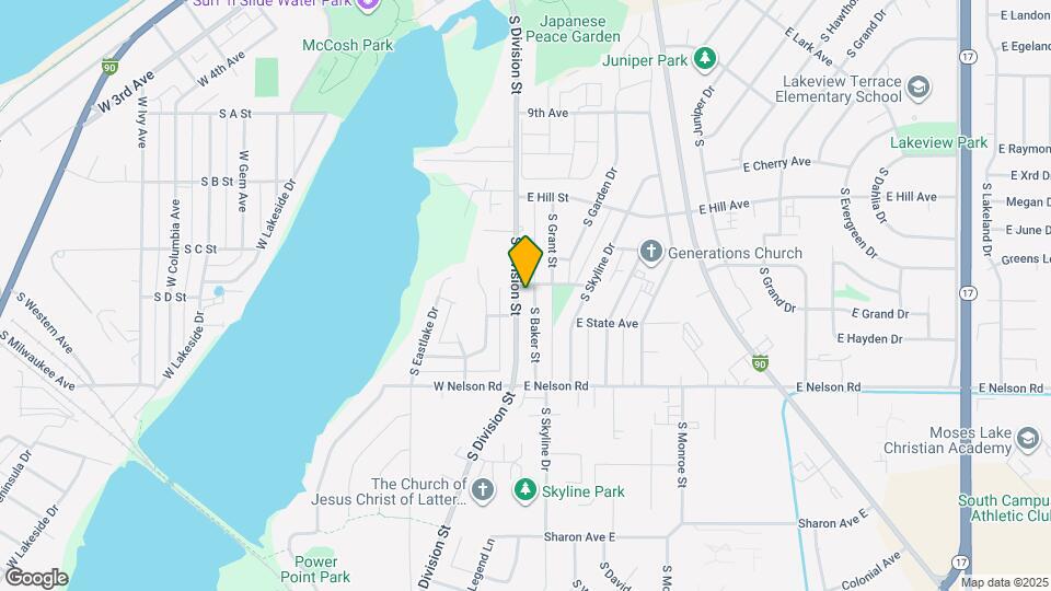 1108 S Baker St Map and Location Details