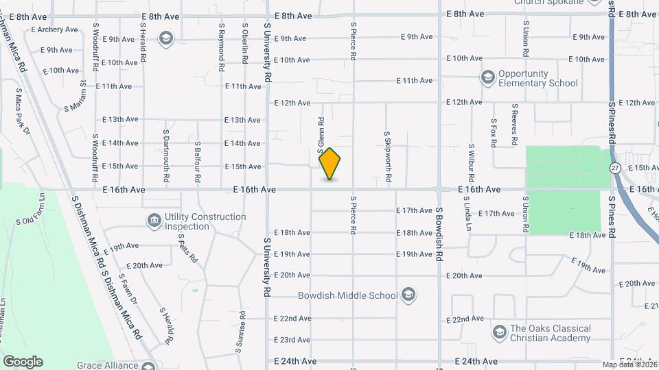 10923 E 16th Ave Map and Location Details