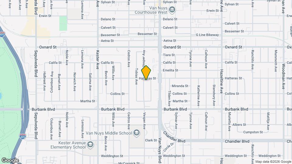5748 Vesper Ave Map and Location Details