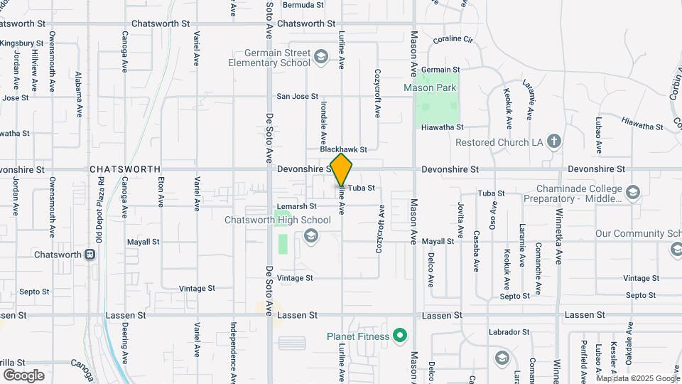 10225 Lurline Ave Map and Location Details