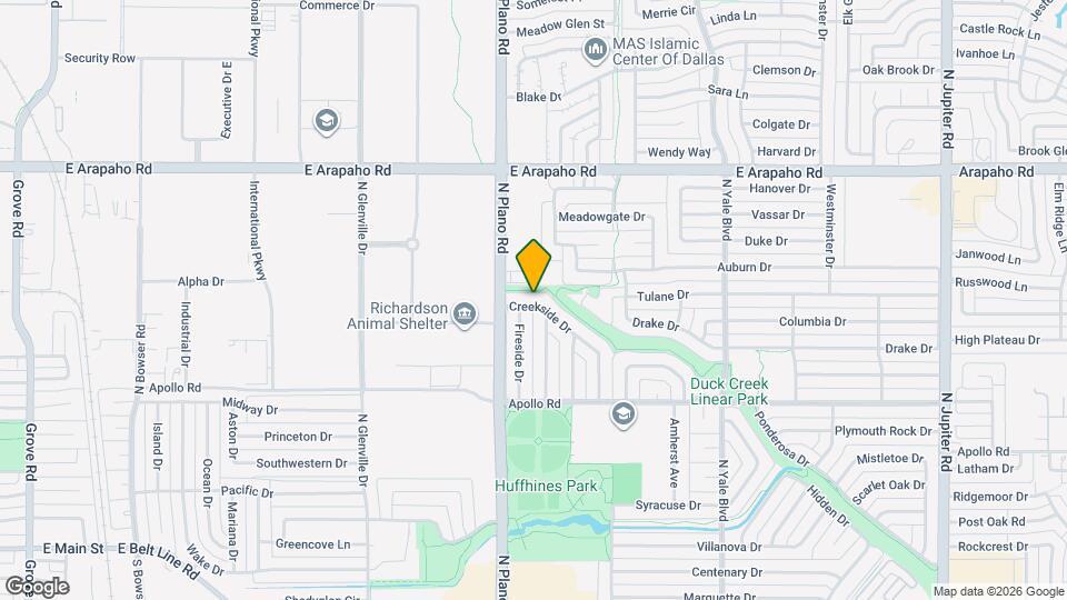 1409 Creekside Dr Map and Location Details