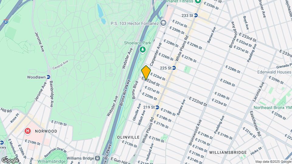 624 E 222nd St Map and Location Details