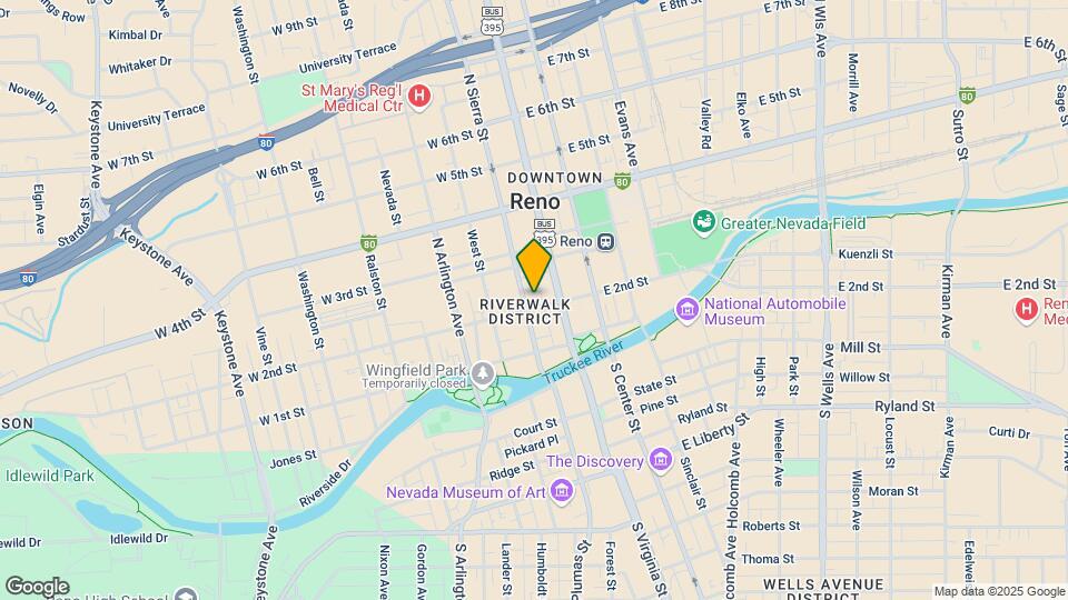 210 N Sierra St Map and Location Details