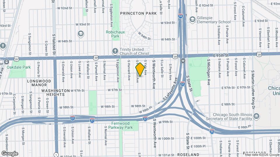 9619 S Princeton Ave Map and Location Details