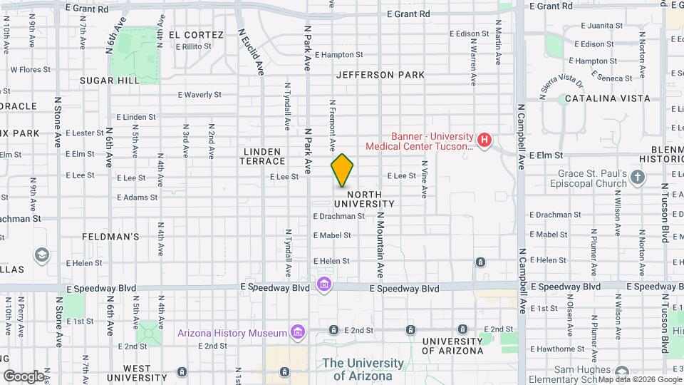 1119 E Adams St Map and Location Details