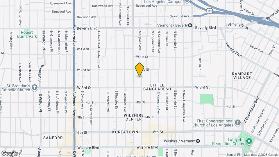 235 S Mariposa Ave Mapa y Detalles de la Ubicación