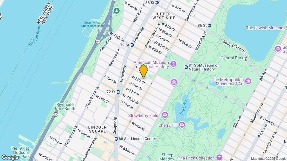 121 W 75th St Map and Location Details