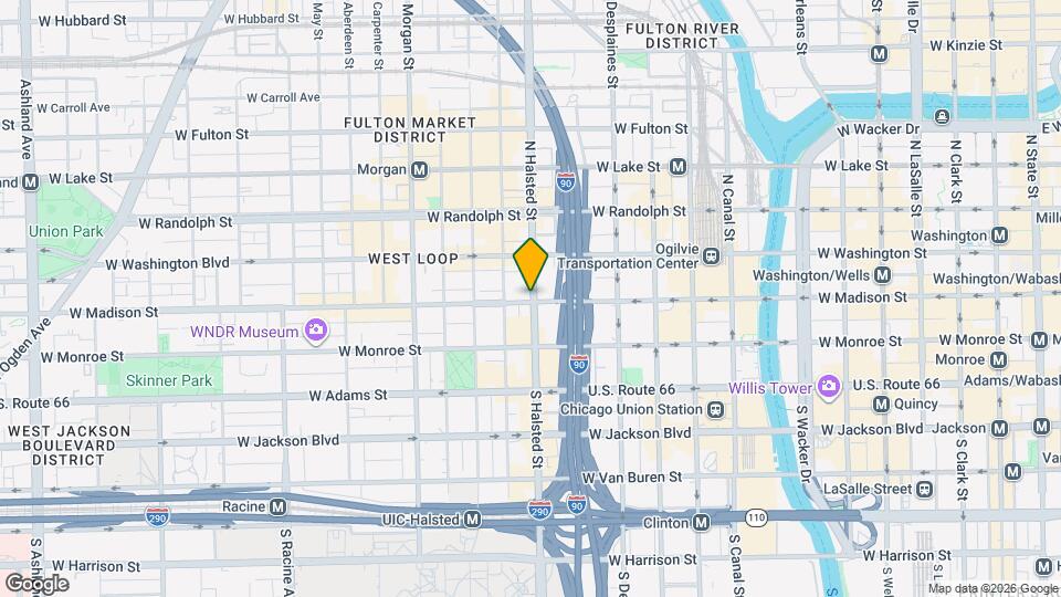 800 W Madison St Map and Location Details