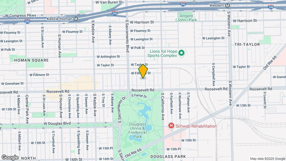 1128 S Francisco Ave Map and Location Details