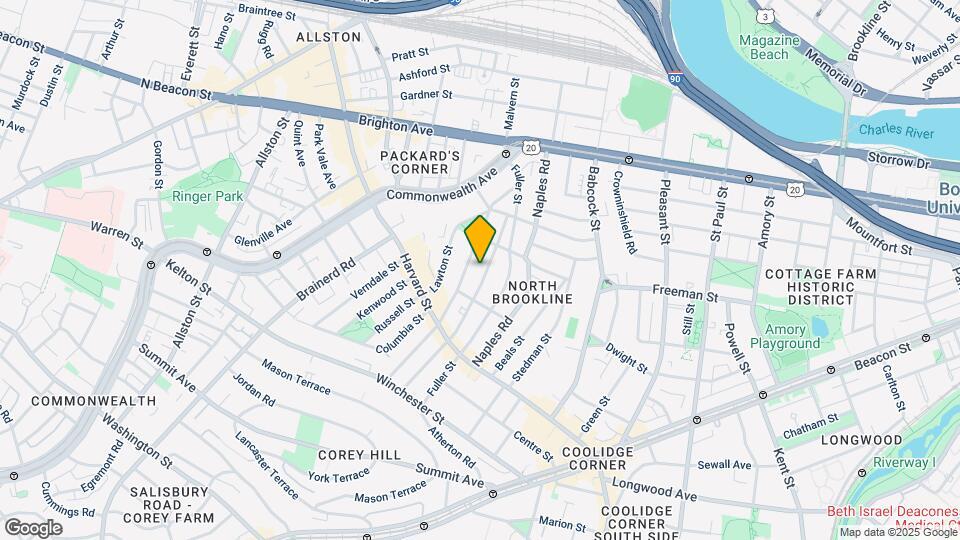 124 Coolidge St, Unit 3 Mapa y Detalles de la Ubicación