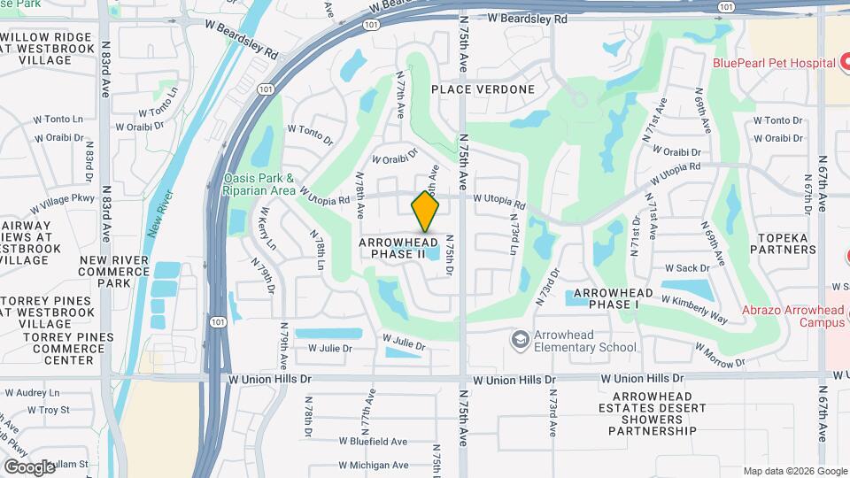 7545 W Kerry Ln Map and Location Details