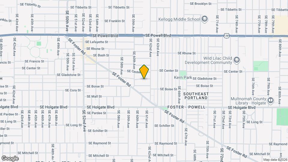 6110 SE Gladstone St, Unit 334 Map and Location Details