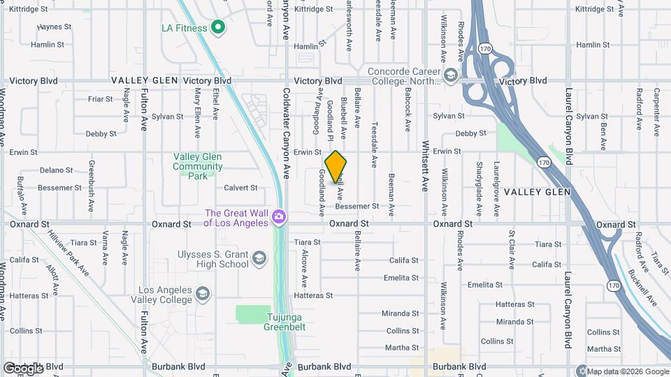 6059 Bluebell Ave Map and Location Details