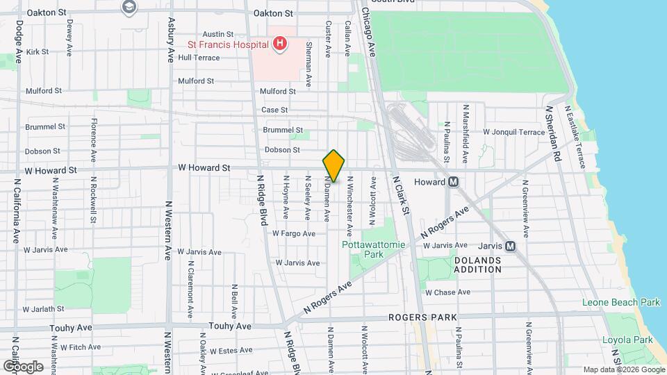 7515 N Damen Ave Map and Location Details