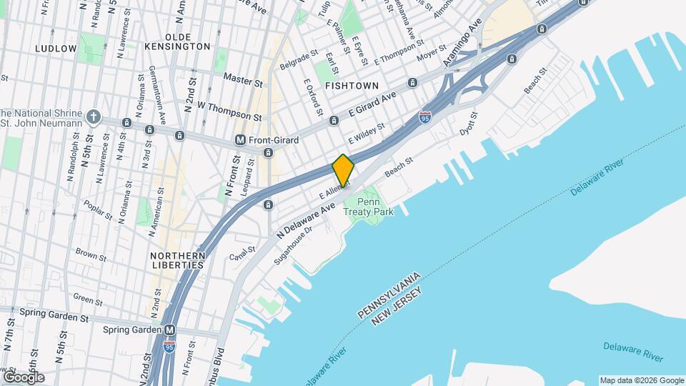 1212 N Delaware Avenue Map and Location Details